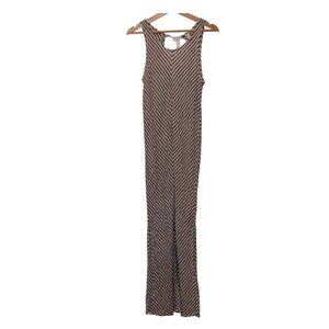 JOIE Womens Striped Linen Sleeveless Maxi Dress With Tie Back Detail Size M